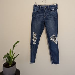 American Eagle Next Level Stretch Distressed Skinny Jeans Jegging